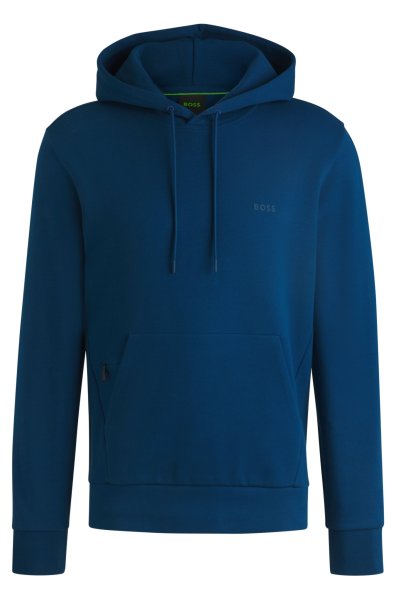 BOSS GREEN Hoodie aus Stretch-Baumwolle mit Logo im Sandwich-Stil 10756059