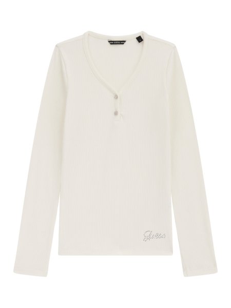 GUESS Geripptes Langarmshirt 10807983