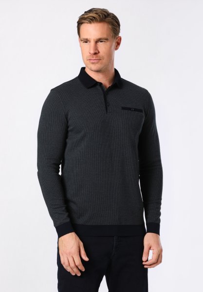 BUGATTI Herren Poloshirt Langarm 10806035