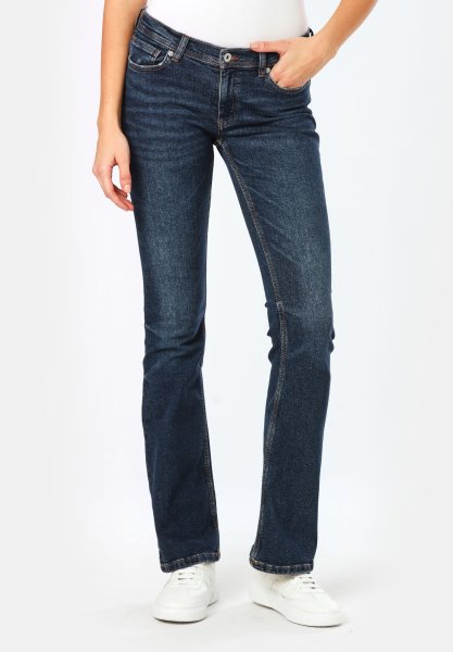 HUGO BLUE Flared low-rise Jeans in dark-blue Stretch Denim 10755358