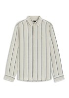 Boss Orange Regular-Fit Hemd aus gestreiftem Leinen und Baumwolle 10825254