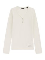 Vorschau: GUESS Geripptes Langarmshirt 10807983