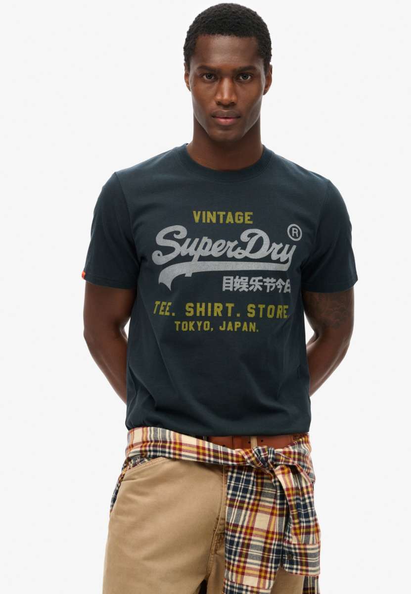 Superdry ロゴ Vl Heritage Relaxed クルーネック 半袖 Tシャツ Vintage Logo Heritage Relaxed T-Shirt | Khaki Marle – Superdry