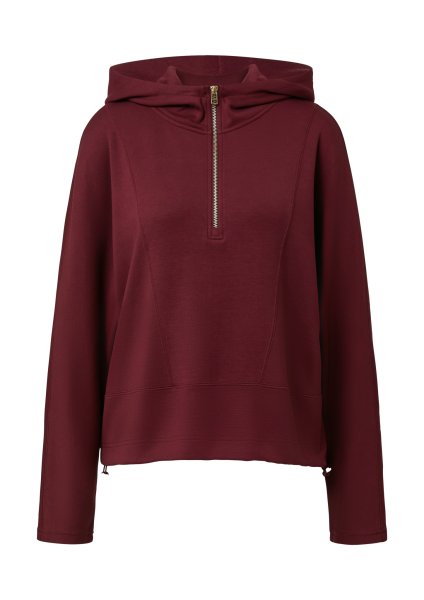 S.OLIVER Scuba-Hoodie mit Fledermausärmeln und halbem Reißverschluss 10814719