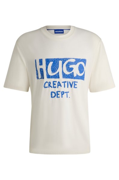 HUGO BLUE T-Shirt aus Baumwoll-Jersey mit Logo-Artwork 10768971