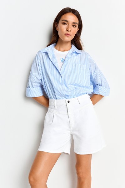 RICH & ROYAL Denim Shorts mit Bundfalten 10778856