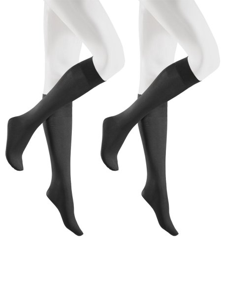 HUDSON Semi-blickdichte Kniestrümpfe im Doppelpack 10169614