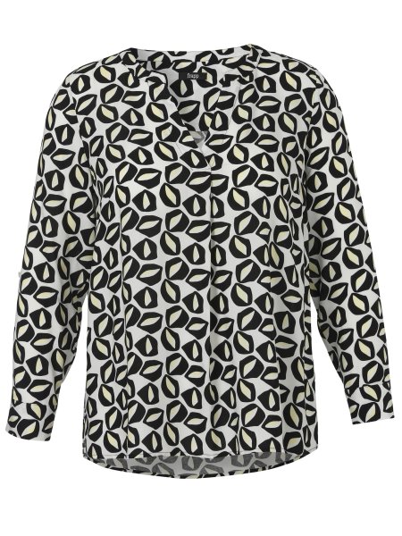 FRAPP Viskose Schlupfbluse mit Allover-Print 10789312