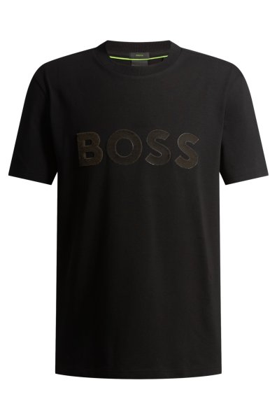 BOSS GREEN T-Shirt aus Stretch-Baumwolle mit großem Logo 10769470