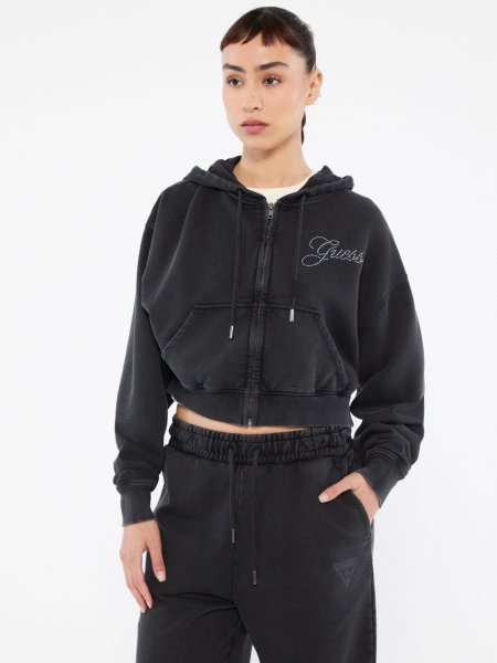 GUESS Zip Up Hoodie Cropped 10794637