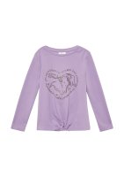 Vorschau: S.OLIVER Longsleeve mit Glitzerprint und Knoten-Detail 10814529