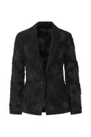 RICH & ROYAL schwarzer Blazer mit floralen 3D-Applikationen und feinen Pailletten. 10839491