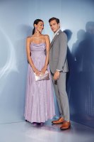 Vorschau: HEY KYLA Schimmerndes Abendkleid mit Drapierung 10779400