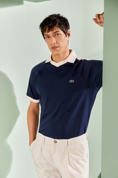 LACOSTE Classic Fit-Polohemd mit Piqué-Einsätzen 10780347