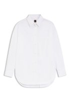 Vorschau: Boss Orange Oversized Bluse aus Baumwoll-Popeline und Organza 10818325