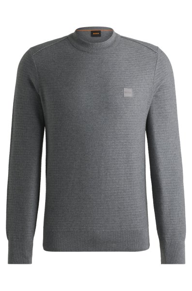 BOSS ORANGE Pullover aus Baumwolle und Kaschmir mit Logo-Aufnäher 10755602