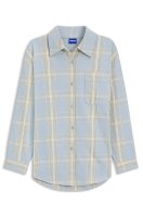 Vorschau: HUGO BLUE Oversized Bluse aus Baumwoll-Twill mit Glencheck-Muster 10797959