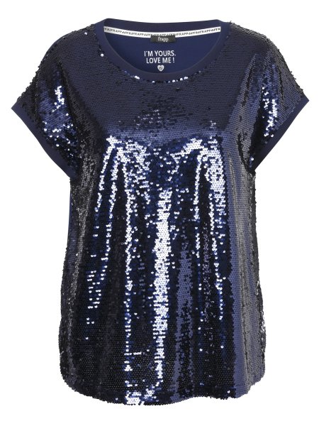 FRAPP Feines Shirt mit Pailletten Front 10777547