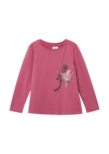 S.OLIVER Jersey-Longsleeve in A-Shape mit Print und Applikation 10811098