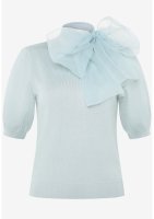 Vorschau: ZERO Kurzarmpullover mit Schleife 10854241