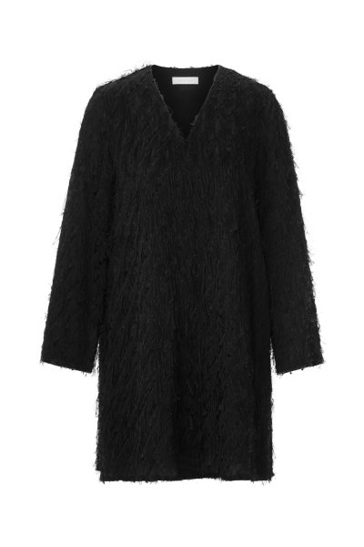 RICH & ROYAL Schwarzes A-Linien Kleid mit V-Ausschnitt 10839480