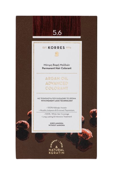 KORRES ARGAN OIL Hochentwickelte Haarcoloration Red Light Brown / Hellbraun Rot 5.6