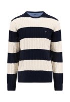 Vorschau: Fynch-Hatton Strickpullover R-Neck Cable Striped 10767839
