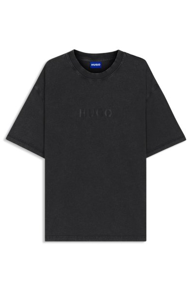 HUGO BLUE Cotton-jersey T-shirt with tonal logo print 10797737