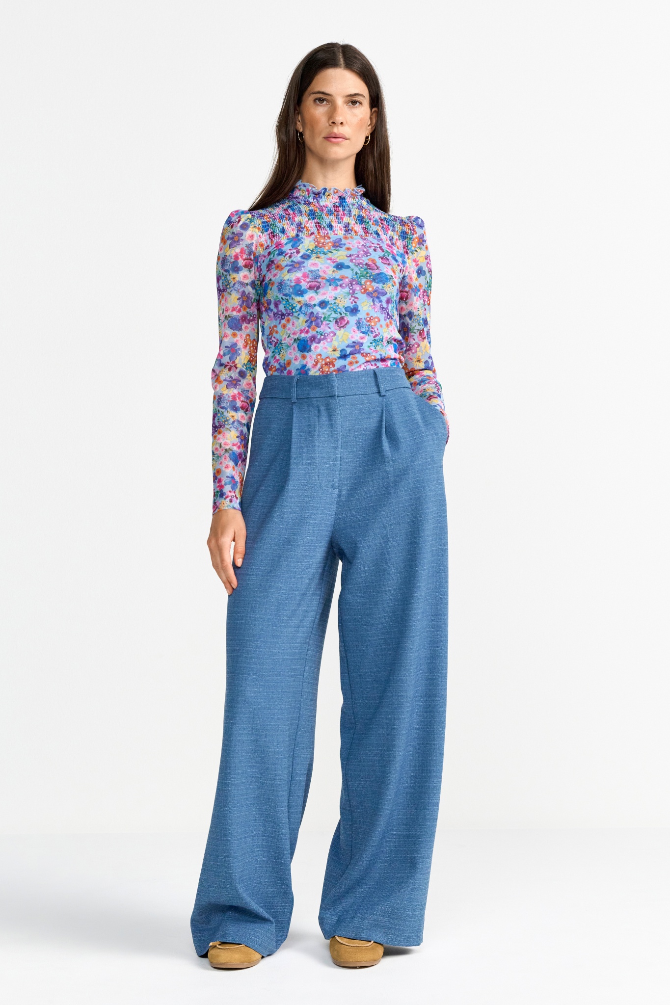 RICH & ROYAL Longsleeve mit Rüschenkragen 10822952