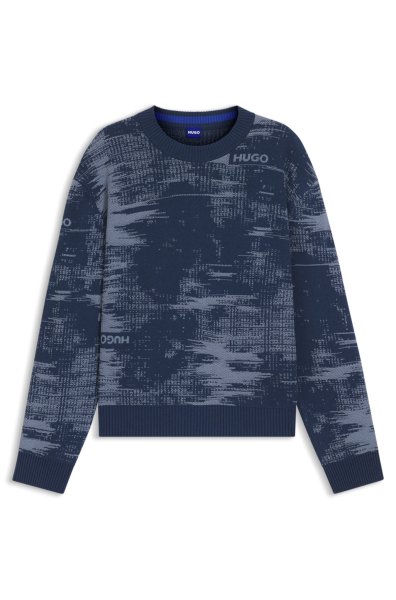 HUGO BLUE Lockerer Pullover mit Jacquardmuster 10804993