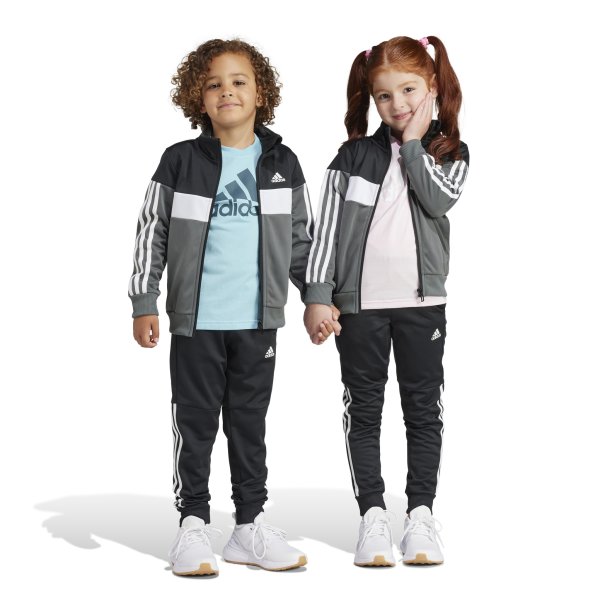 ADIDAS Tiberio 3-Streifen Colorblock Shiny Kids Trainingsanzug 10752547