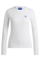 HUGO BLUE Top aus Baumwoll-Jersey mit Happy HUGO Logo-Aufnäher 10797955