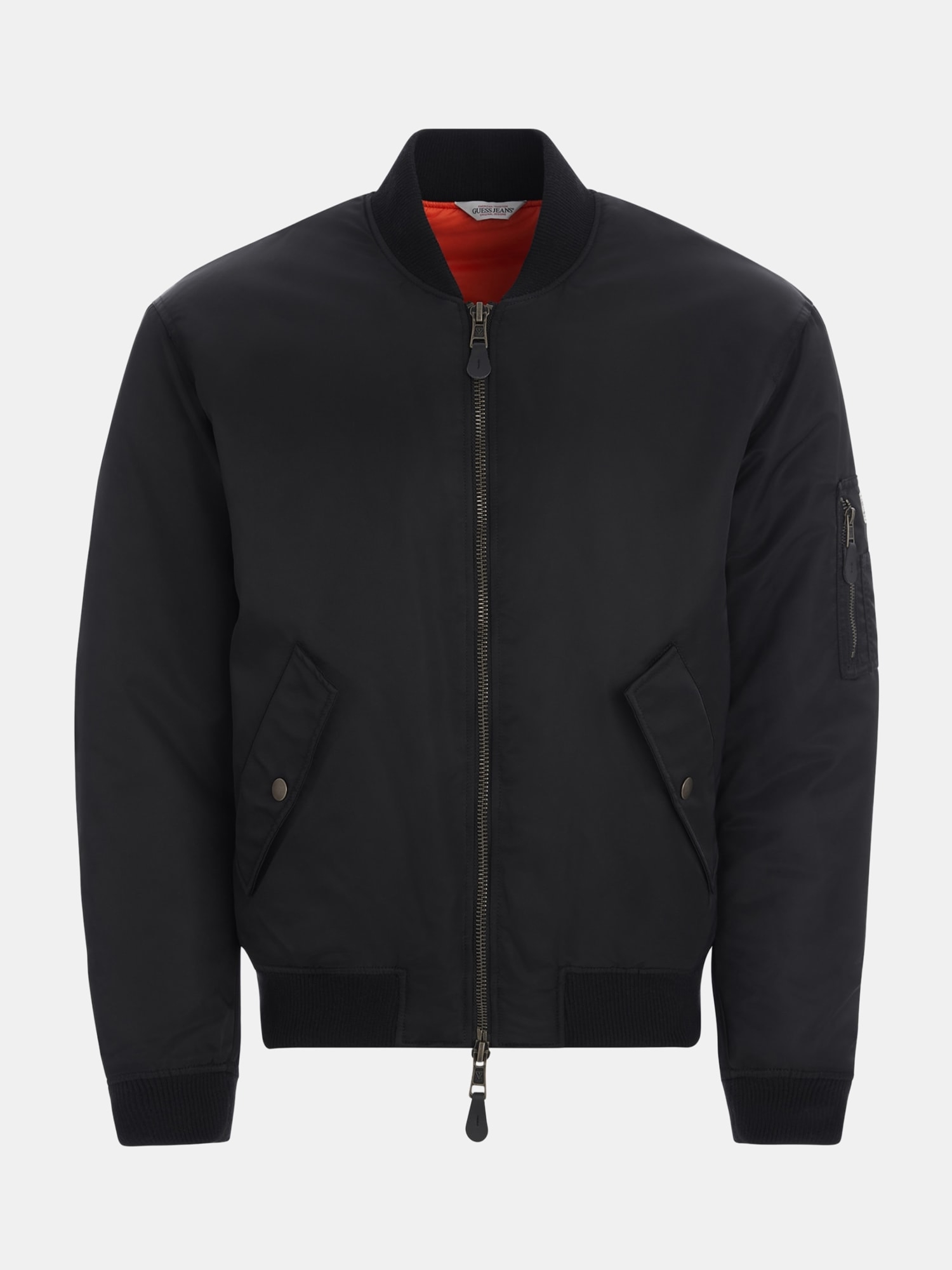 Black guess bomber jacket online