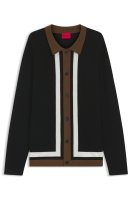 Vorschau: BOSS Pullover mit Knopfleiste und Kontraststreifen 10798732