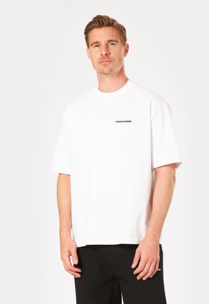 PEGADOR LOGO OVERSIZED TEE WHITE BLACK GUM 10786804