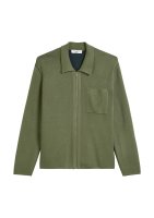 Vorschau: Marc O´Polo Denim Strickjacke loose mit Reißverschluss und Polokragen 10822089