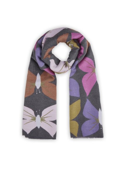 CODELLO Kaschmirweicher Schal aus Poly-Viskose-Mischung mit Schmetterlingsdruck 10810698