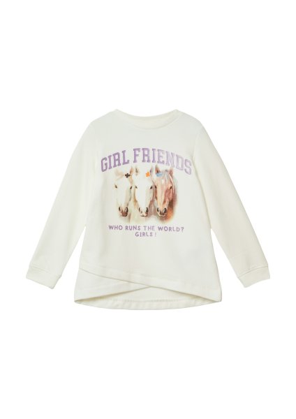 S.OLIVER Sweatshirt mit überlappendem Saum und kuscheliger Innenseite 10814532