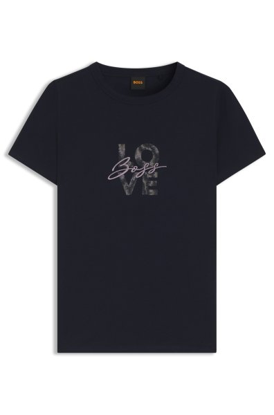 BOSS ORANGE Slim-Fit T-Shirt aus Baumwoll-Jersey mit Logo-Artwork 10805490