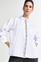 Vorschau: RICH & ROYAL Cotton Bluse mit Strass-Steinen 10833479