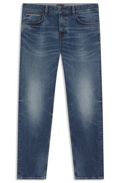 BOSS ORANGE Maine Regular-Fit Jeans aus blauem Selvedge-Denim 10798005