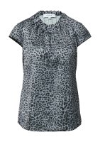 Vorschau: COMMA Satinbluse mit Raffung und All-over-Print 10811290