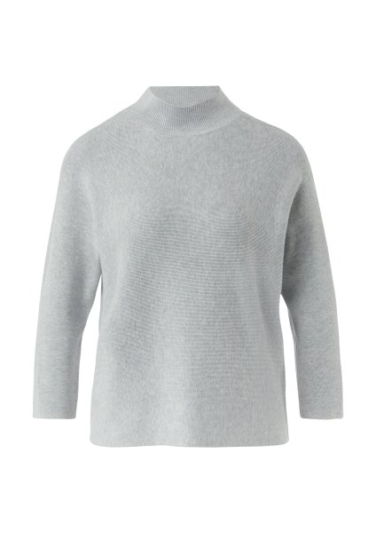COMMA Strickpullover mit Stehkragen und 3/4-Fledermausärmeln 10811266