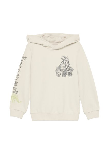 S.OLIVER Kapuzen-Sweatshirt aus Baumwollmix mit Front- und Ärmelprint 10787886