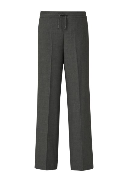 COMMA Melierte Wide-Leg-Hose mit Elastikbund 10814821