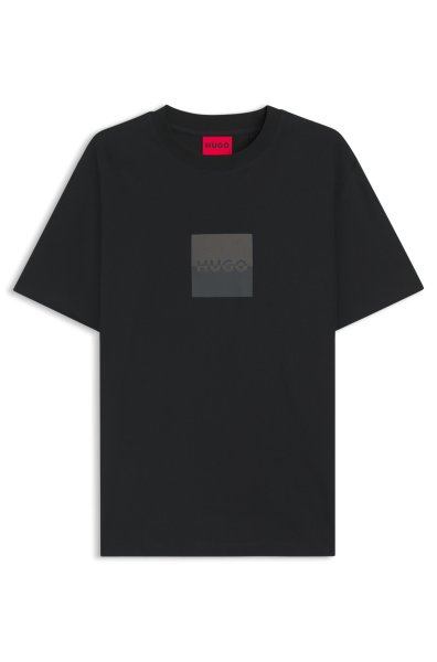BOSS T-Shirt aus Baumwolljersey mit aufgespaltenem Logodruck 10798736