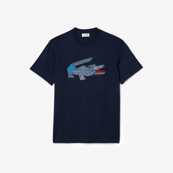 LACOSTE T-Shirt mit Krokodil-Grafik aus schwerer Baumwolle 10755036