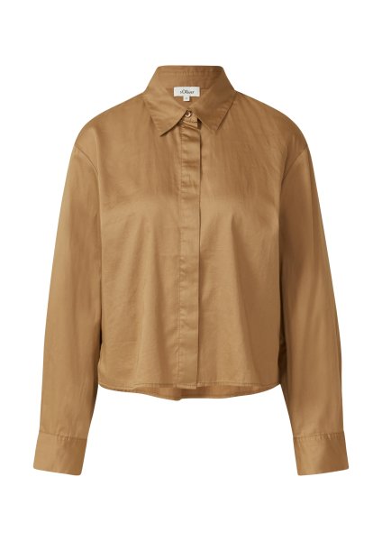 S.OLIVER Verkürzte Bluse mit verdeckter Knopfleiste 10811385