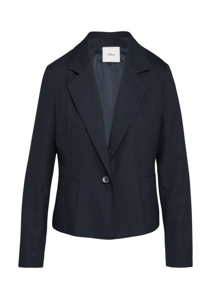 S.OLIVER BLACK LABEL Fein gepunkteter Blazer mit großen Taschen 10776739