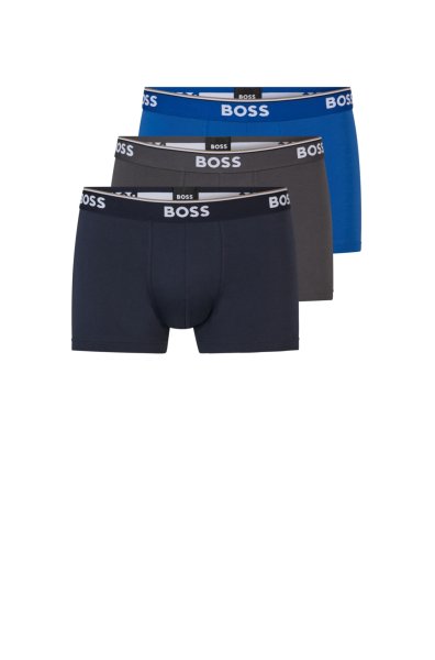 BOSS DREIER-PACK BOXERSHORTS AUS STRETCH-BAUMWOLLE MIT LOGOS AM BUND Power 10679623